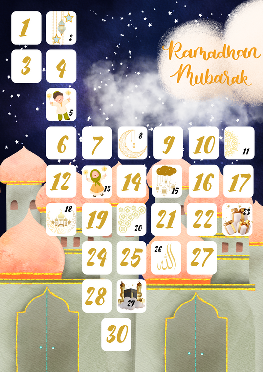 Affiche Calendrier Ramadan Enfants